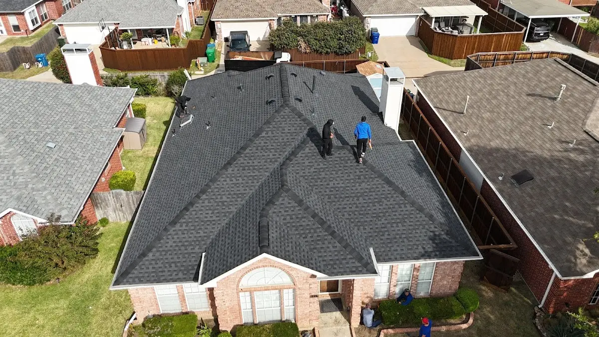 Slate & Tile Roof Repair work in progress on a Bolingbrook property